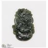 Image 1 : #104-BLACK OBSIDIAN JADE PENDANT CHINESE ZODIAC