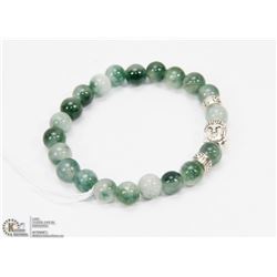 #41-NATURAL CHALCEDONY BEAD BRACELET