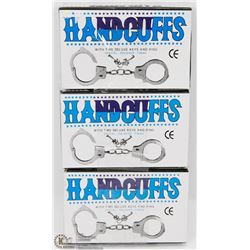 LOT OF THREE HANDCUFFS WITH KEYS