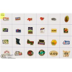 SHEET OF 24 LOTTERIES PINS