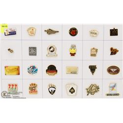 SHEET OF 24 CASINO PINS