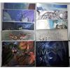 Image 1 : 19)  LOT OF 10 COLORIZED FOIL DUFEX PRINTS
