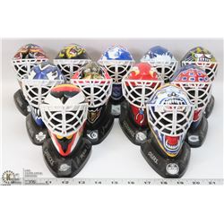 LOT OF 11 MCDONALDS GOALIE MASKS