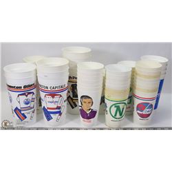 LOT OF OVER 50 COLLECTIBLE PLASTIC HOCKEY CUPS