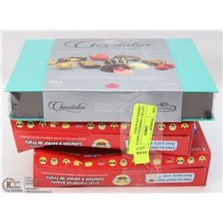 LOT OF 3 ASSORTED CANDY INCL CHOCOLATE & FRUIT