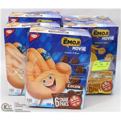 5 BOXES OF EMOJI SNACK PACKS