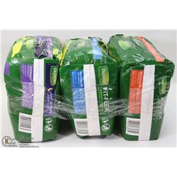 3 PACKS OF ASSORTED DEPENDS.