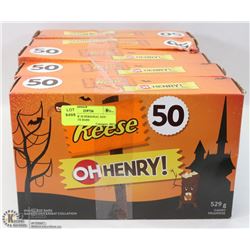 5 BOXES OF 50 PERSONAL SIZE CHOCOLATE BARS