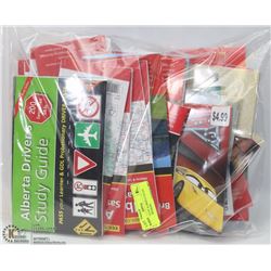 LARGE BAG OF ALBERTA STUDY GUIDES AND MAPS