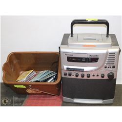 VENTURE KARAOKE SYSTEM WITH 2 MICS, CDS AND MORE