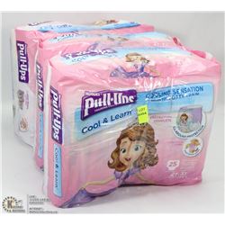 3 PACKS OF HUGGIES COOL AND LEARN DIAPERS SIZE 2-3