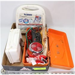 FLAT OF 2 FIRST AID KITS & AN EMERGENCY ROADSIDE