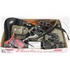 Image 1 : FLAT OF BIKE PARTS - TOOL KIT, FIRST AID KIT,