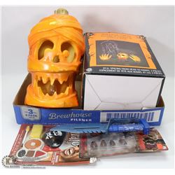 FLAT OF HALLOWEEN INDOOR OUTDOOR DECORATIONS &