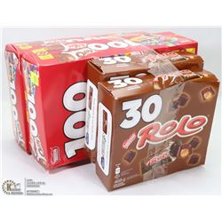 4 BOXES OF TREAT SIZE CHOCOLATES