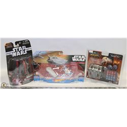LOT OF 3  NEW SEALED TOYS - STAR WARS/WARCRAFT
