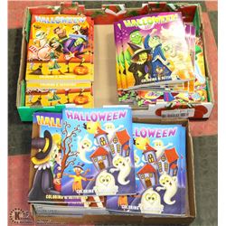 2 BOXES OF HALLOWEEN COLORING BOOKS 50+ TOTAL
