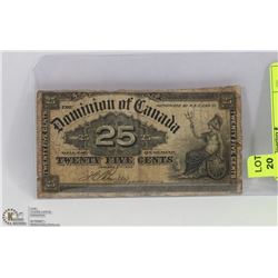 1900 CANADIAN SHINPLASTER.