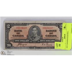 1937 CANADIAN $2.00 BILL.