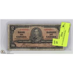 1937 CANADIAN $2.00 BILL.