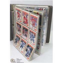 BINDER OF MOSTLY HOCKEY CARDS 300+
