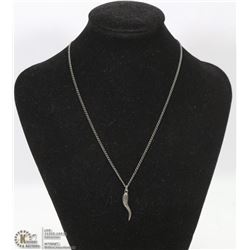 .925 SILVER CHAIN WITH .925 STAMPED PENDANT.