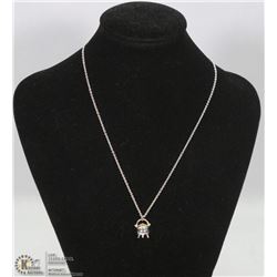 .925 SILVER CHAIN WITH .925 POT OF GOLD CHARM.