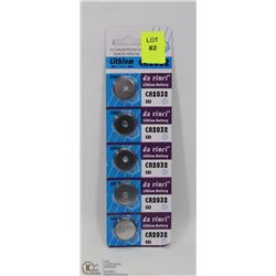 PACK OF 5 NEW CR2032 LITHIUM BATTERIES