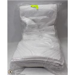 PACKAGE OF 6 NEW  WHITE  HOTEL BATH TOWELS