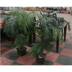 2 ARTIFICIAL PALM TREES IN POTS