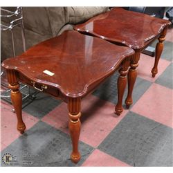 2 END TABLES WITH DRAWERS