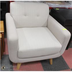 SHOWHOME OFF WHITE FABRIC 34" SOFA CHAIR