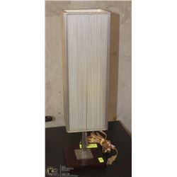 ROSEWOOD & SILVER-STRINGED ACCENT LAMP