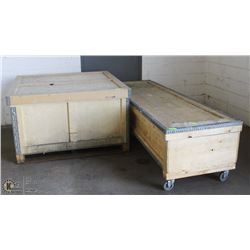 2 HEAVY CRATES OF WALL DISPLAY BOARD W/BRACKETS
