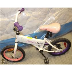 CHILD'S BIKE 10" WHEELS, DOODIE BIKE