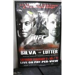 116) SILVA VS LUTTER UFC FRAMED POSTER