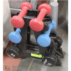 RUBBERIZED WEIGHT SET 2 X 5LBS 2 X 8 LBS 2 X 10 LB