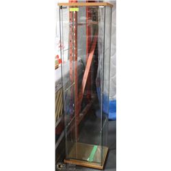 GLASS SHOWCASE WITH SHELVES