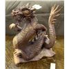Image 1 : LARGE HAND CARVED WOODEN DRAGON