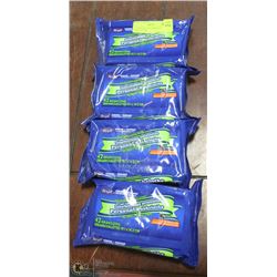 4 PACKS OF PERSONAL DISPOSABLE  WASHCLOTHS