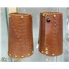 Image 1 : LEATHER PAIR OF COWBOY ROPING CUFFS