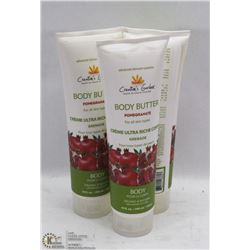 LOT OF 3 CREATIONS GARDEN POMEGRANATE BODY BUTTER