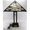 Image 1 : TIFFANY STYLE HANDCRAFTED STAINED GLASS LAMP.