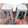 Image 1 : PAIR OF GREY METAL STOOLS