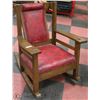 Image 1 : WOODEN OAK ROCKER 29" X 36"X 37"