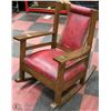 Image 2 : WOODEN OAK ROCKER 29" X 36"X 37"