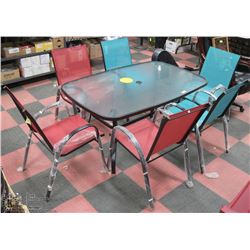 MAPLE VALLEY OUTDOOR DINING TABLE WITH 6 CHAIRS