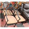 Image 1 : SHOWHOME GROUP OF 4 ORANGE FABRIC AND METAL CHAIRS