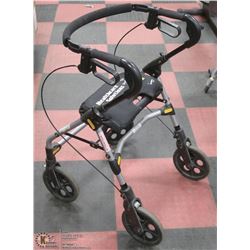 FOLDING WALKER WITH WHEELS-ON CHOICE