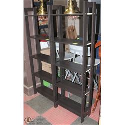 2 SHELVES 24"X64" AND 22"X64" ESPRESSO COLOR